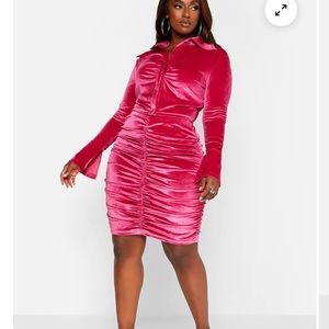 REBDOLLS 2 piece Bodcon Miniskirt & Collared Button Down Crop Top